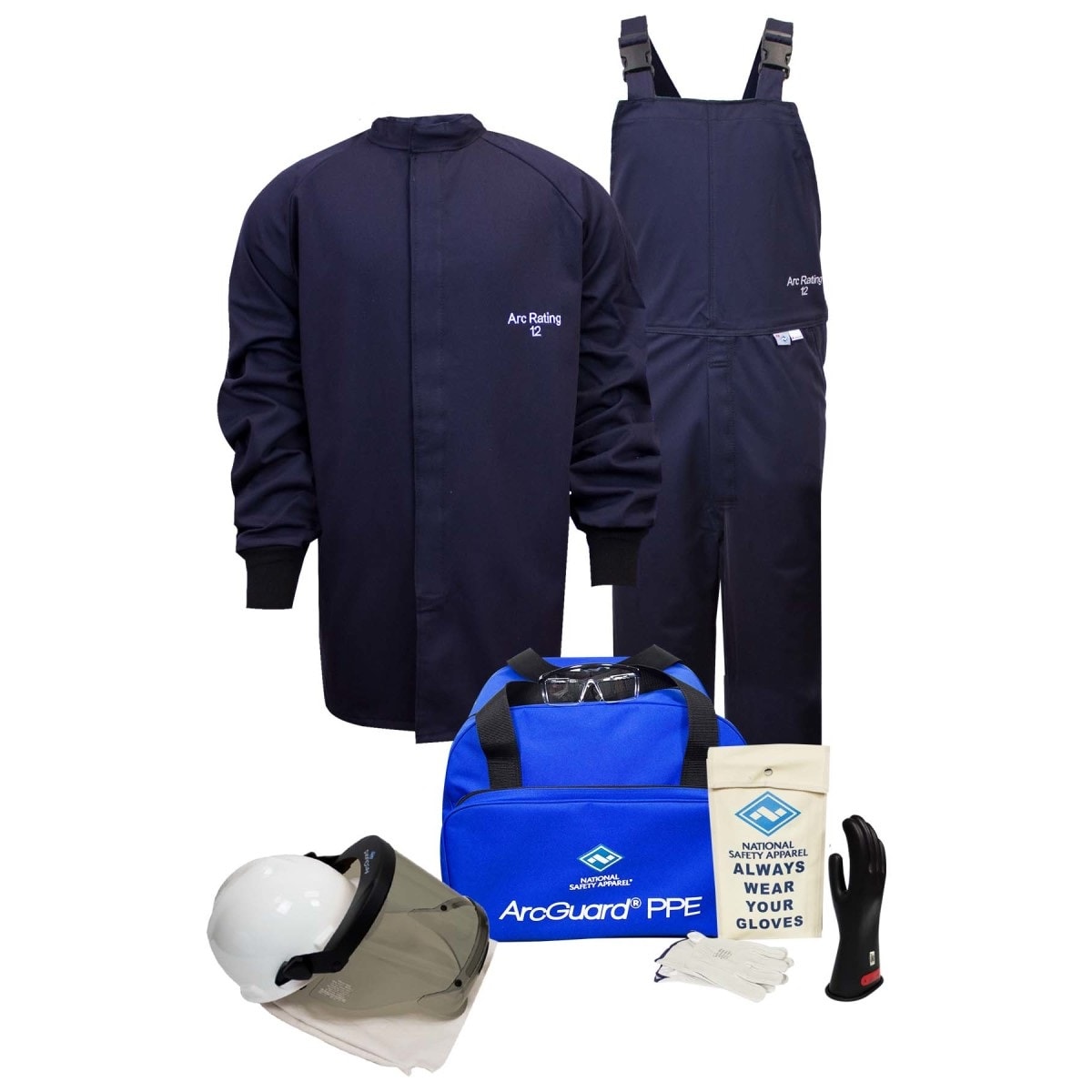 12 cal/cm Arc Flash Kit with Short Coat and Bib Navy